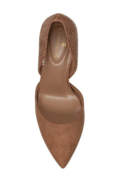 Shop Bandolino Grenow D'orsay Pointed Toe Pump In Taupe