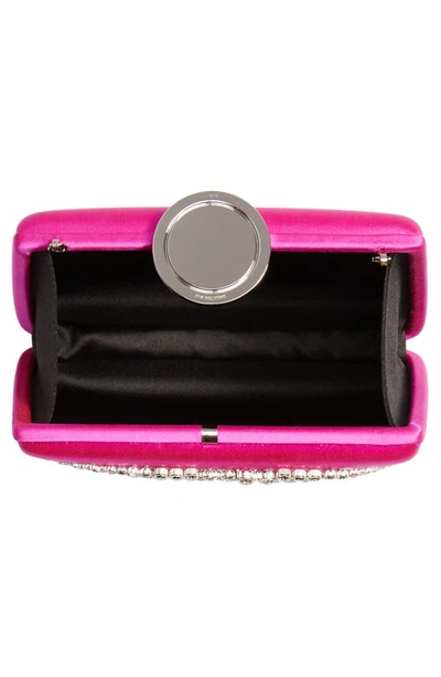 Shop Giambattista Valli Starburst Box Clutch In Fuchsia/ Nickel