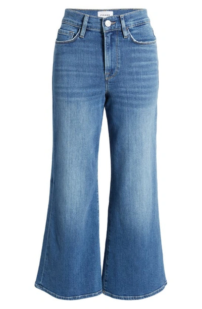 Shop Frame Le Pixie Palazzo Wide Leg Jeans In Drizzle