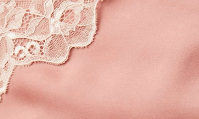 Free People Moonbeams Lace Trim Satin Shorts In Smoke Rose