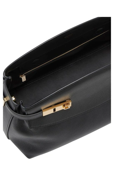 Shop Ferragamo Large Hug Pouch Bag In Nero