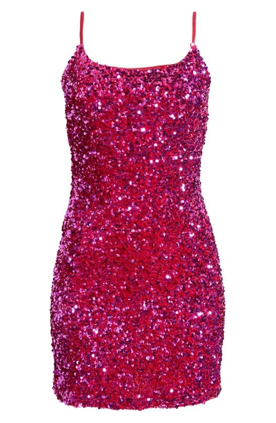 Shop Bp. Night Out Sequin Camisole Dress In Hot Pink Sequins