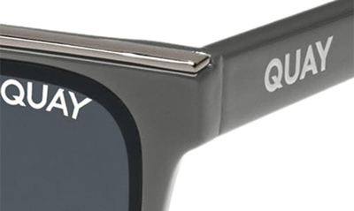 Shop Quay Top Shelf 40mm Gradient Small Square Sunglasses In Grey/ Smoke