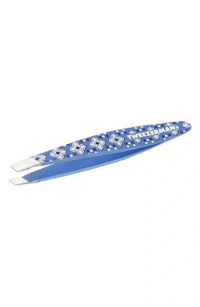 Shop Tweezerman Mini Lisbon Sea Slant Tweezer In Blue