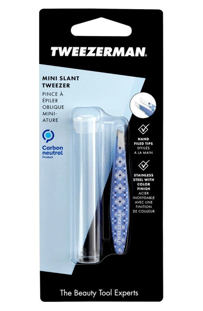 Tweezerman Mini Lisbon Sea Slant Tweezer In Blue
