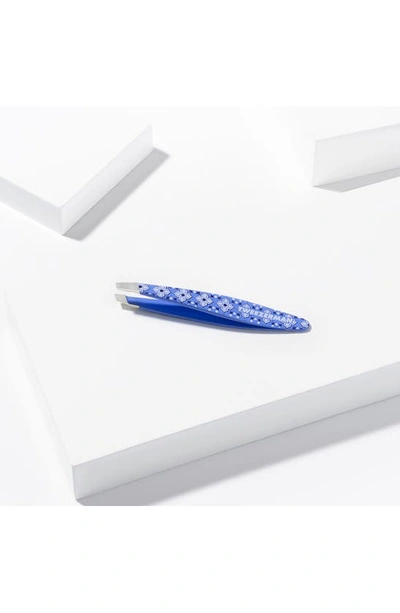 Tweezerman Mini Lisbon Sea Slant Tweezer In Blue