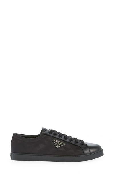 Shop Prada Lane Triangle Logo Sneaker In Nero