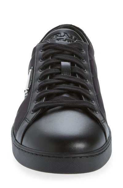 Prada Triangle-logo Lace-up Sneakers In Nero