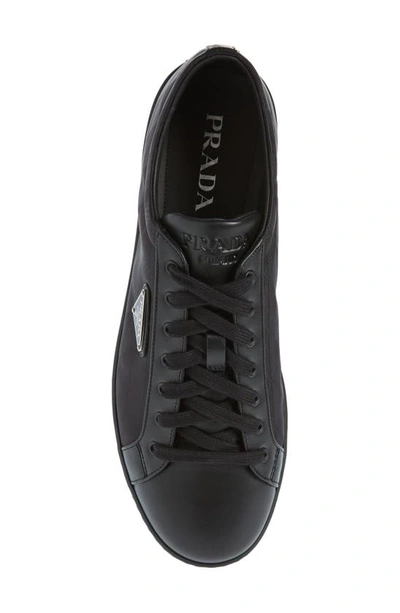 Prada Triangle-logo Lace-up Sneakers In Nero