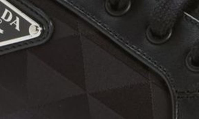 Prada Triangle-logo Lace-up Sneakers In Nero