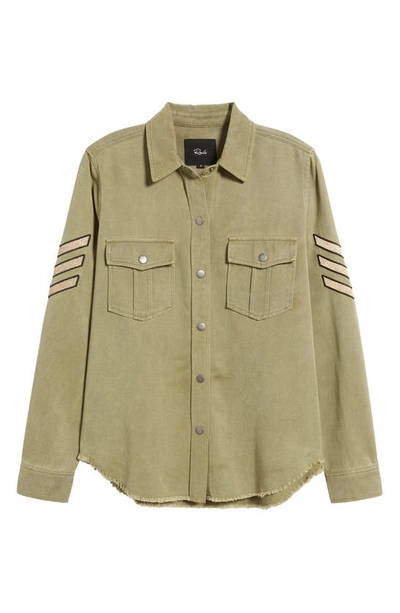 Shop Rails Loren Military Snap-up Shirt Jacket In Canteen