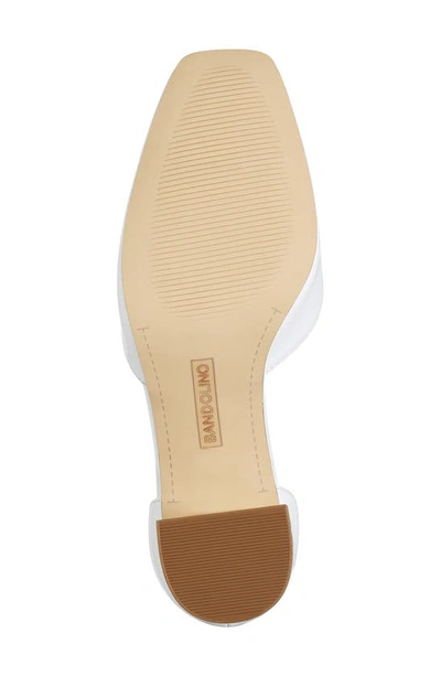 Bandolino Women's Lets Add Square Toe Block Heel Ankle Strap Pumps In Ivo01