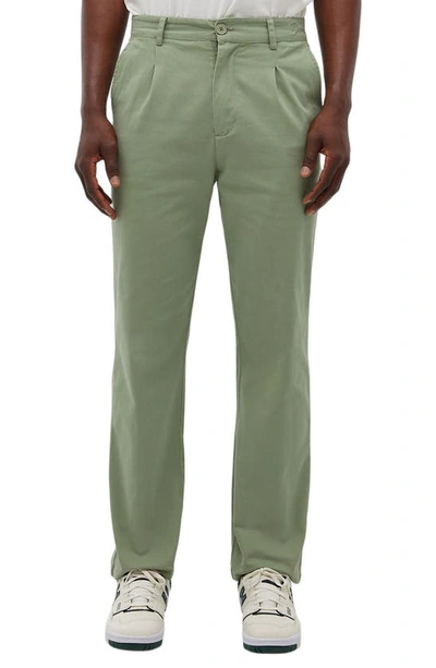 Shop Bench Tonman Relaxed Pleated Trousers In Hedge Green