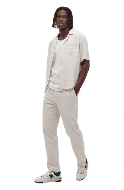 Shop Bench Tonman Relaxed Pleated Trousers In Marshmallow