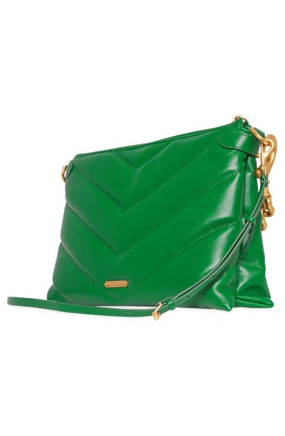 Shop Rebecca Minkoff Edie Maxi Leather Crossbody Bag In Envy