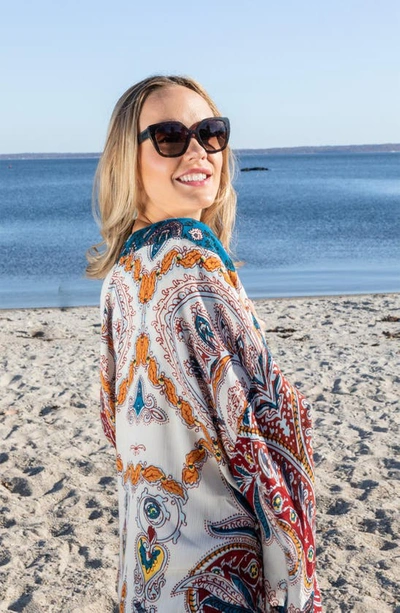 Saachi Medallion Midi Duster In Blue