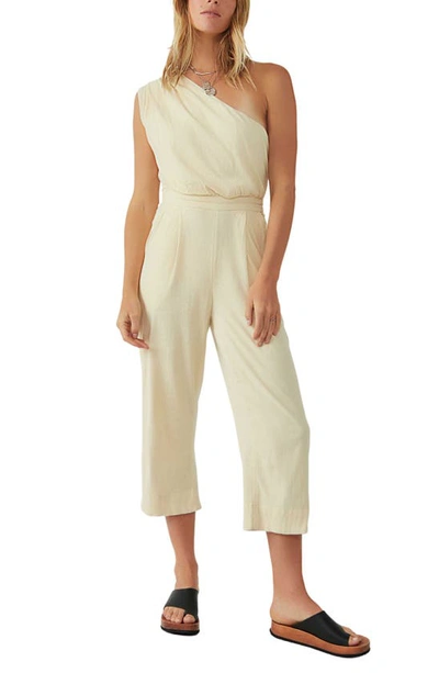 Shop Free People Avery One-shoulder Jumpsuit In Washed Out