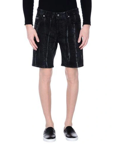 Just Cavalli Denim Shorts In Black