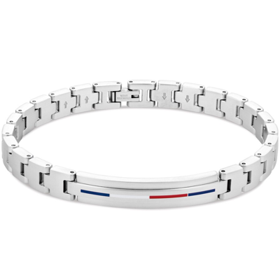 Shop Tommy Hilfiger Iconic Id Bracelet Silver