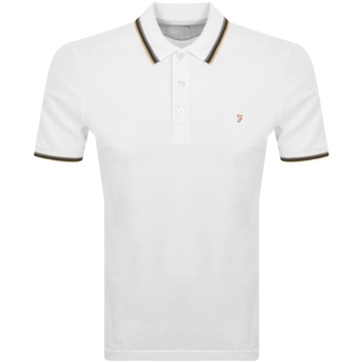 Shop Farah Vintage Alvin Polo T Shirt White