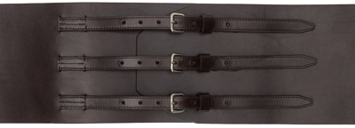 Shop Dries Van Noten Brown Three-buckle Belt In 704 Dark Brown