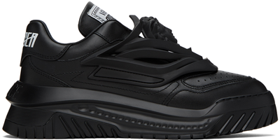 Shop Versace Black Odissea Sneakers In 1b000-black