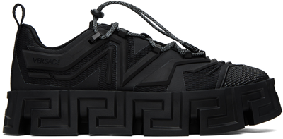 Shop Versace Black Greca Labyrinth Sneakers In 1b000-black