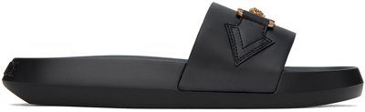 Shop Versace Black Medusa Biggie Slides In 1b00v-black-