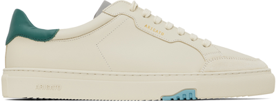 Shop Axel Arigato Beige & Blue Clean 180 Sneakers In Beige / Blue