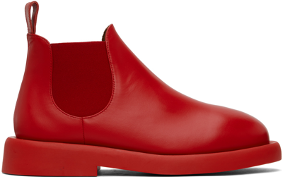 Shop Marsèll Red Gomme Gommello Chelsea Boots