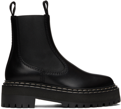 Shop Proenza Schouler Black Platform Chelsea Boots In 999 Black
