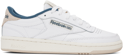 Shop Reebok White Club C 85 Sneakers In Ftwr White/hoops Blu
