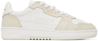 Shop Axel Arigato White & Beige Dice Lo Sneakers In White/beige
