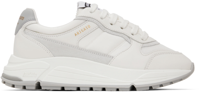 Shop Axel Arigato White & Gray Rush Sneakers In White/grey