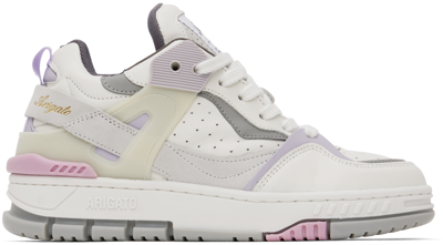 Shop Axel Arigato White & Purple Astro Sneakers In White/purple