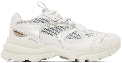 Shop Axel Arigato White & Beige Marathon Sneakers In White/cremino