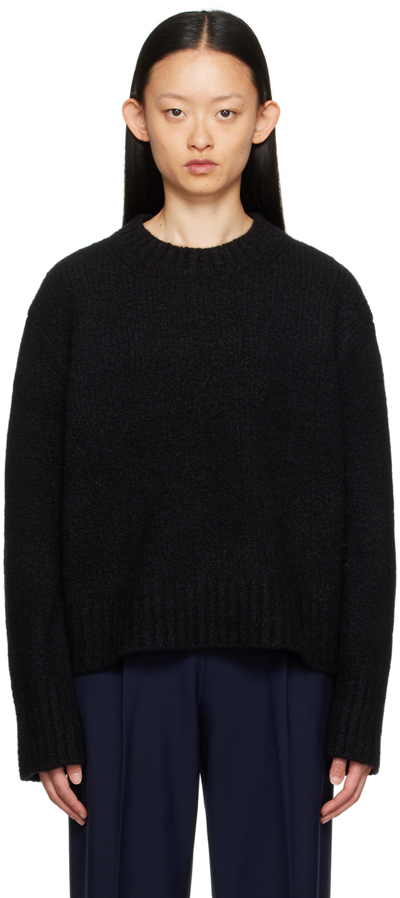 Shop Helmut Lang Black Crewneck Sweater In Black - 001