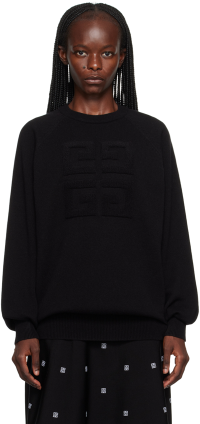 Shop Givenchy Black Raglan Sweater In 001 Black