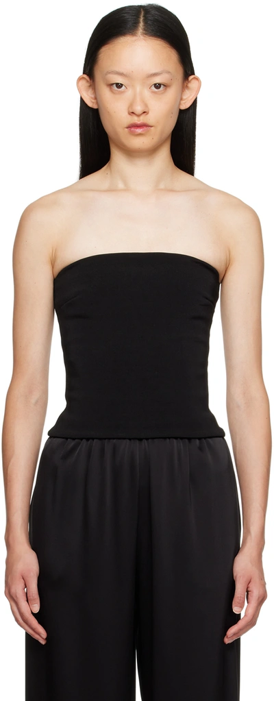 Esse Studios Black Straight Neck Camisole In Black
