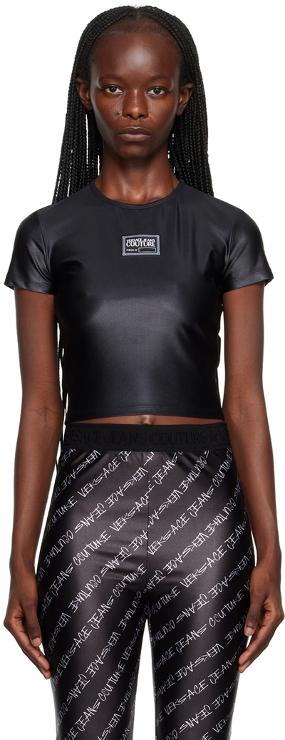 Versace Jeans Couture Black Piece Number T-shirt In E899 Black