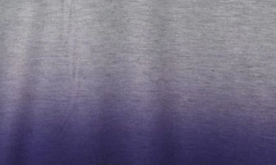 Go Couture Deep V-neck Boyfriend T-shirt In Grey/ Beetroot Purple