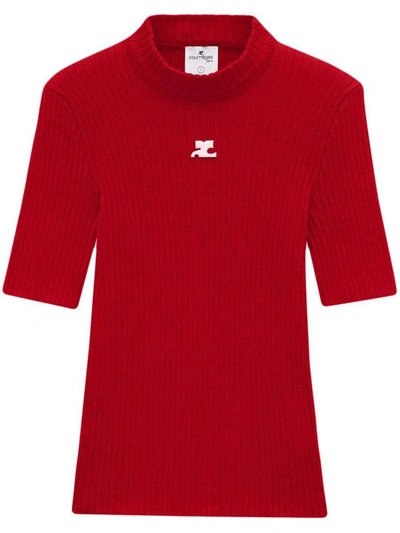 Shop Courrèges Sweaters In Red