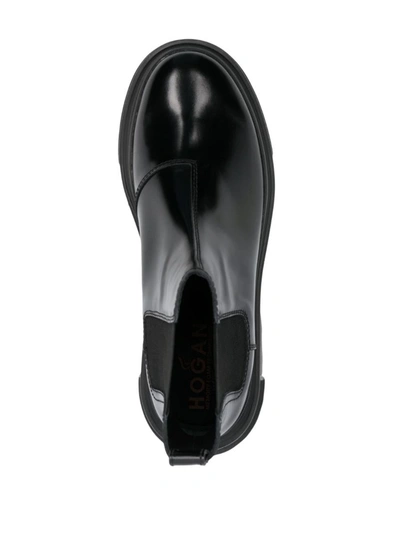 Shop Hogan H629 Chelsea Boots Shoes In Black