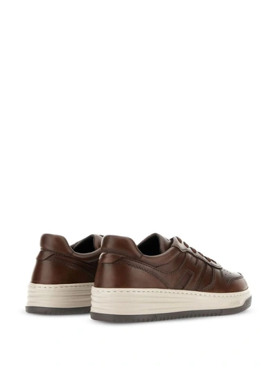 Shop Hogan H630 Sneakers Shoes In Brown