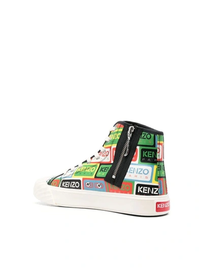 Shop Kenzo School High Top Sneakers Shoes In Multicolour