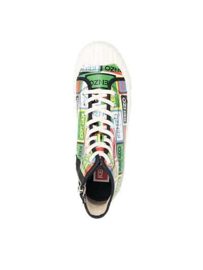 Shop Kenzo School High Top Sneakers Shoes In Multicolour