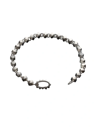 Shop Leony Bracelet Slim Stud Rosary Accessories In Metallic