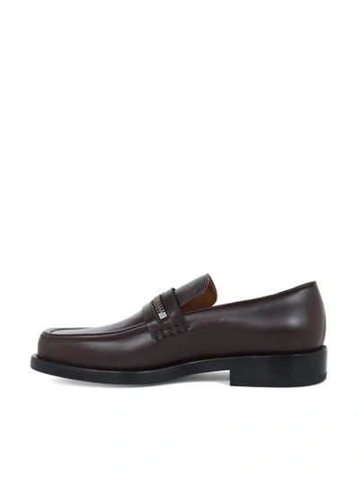 Shop Magliano Zipped Monster Loafer With Different Zipper Closure Shoes In Brown