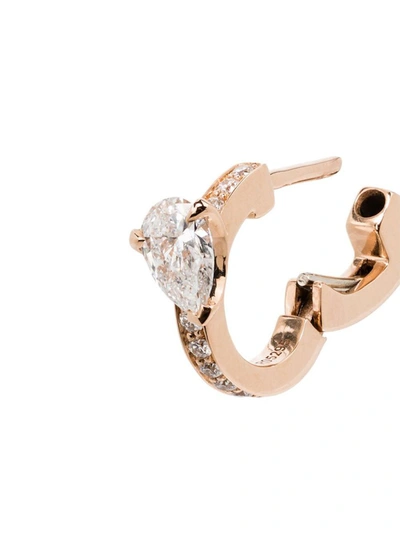 Repossi 18kt Rose Gold Harvest Diamond Huggie Earring In Pink Gold