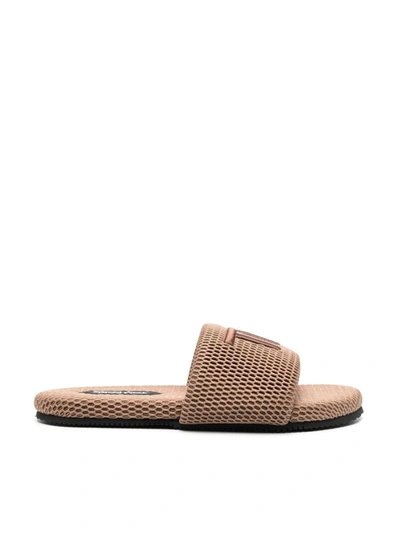 Shop Tom Ford Mesh Sandals Shoes In Brown
